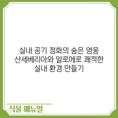 실내 공기 정화의 숨은 영웅: 산세베리아와 알로에로 쾌적한 실내 환경 만들기