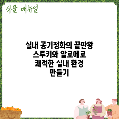 실내 공기정화의 끝판왕: 스투키와 알로에로 쾌적한 실내 환경 만들기