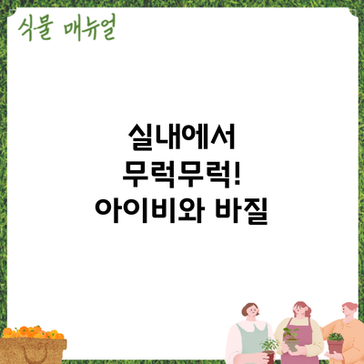 실내에서 무럭무럭! 아이비와 바질