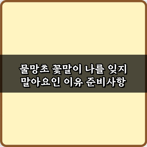 물망초 꽃말이 나를 잊지 말아요인 이유! 숨겨진 잊지 못할 전설 3가지