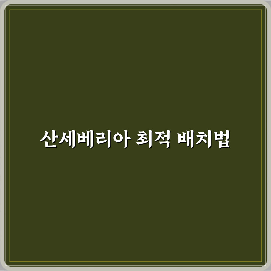 산세베리아 실내 배치하면 공기정화 효과 있는 위치 심층분석 7단계 완벽가이드